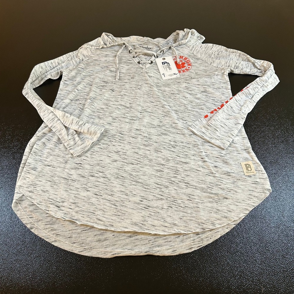 Pressbox‎ Clemson Tigers Hoodie Lace Up Long Sleeve Top NCAA Womens Large NWT